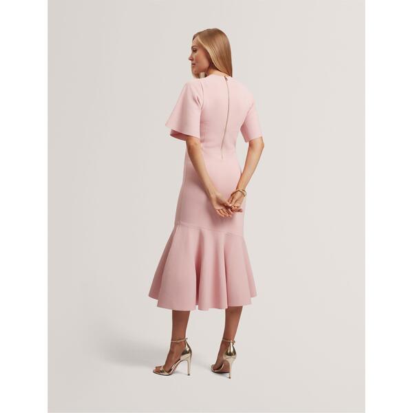 テッドベーカー レディース アウター ニット・セーター ミディ Ted Baker Women'short Sleeve Midi Knitted Jumper Dress Pink ピンク