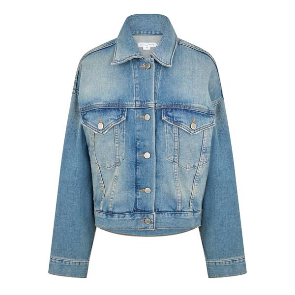 好ましいアメリカン レディース アウター 上衣・上衣 Good American Good Crop Trckr Jckt Ld62 Indigo インディゴ