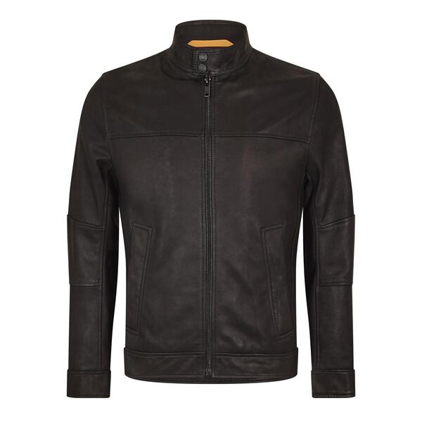 ボス メンズ アウター ジャケット・ブルゾン レザー Boss Men's Josep11 Leather Jacket Black ブラック