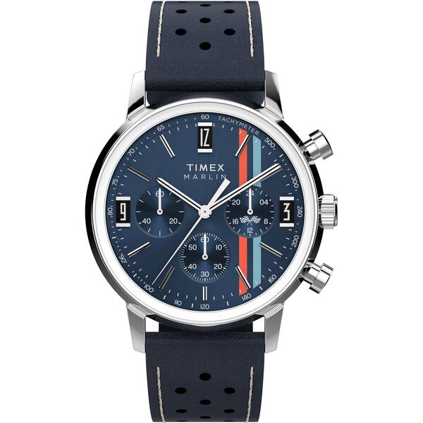 タイ王国メックス メンズ 付属品 ウオッチ Timex Men\u0027s L Marlin Analogue Quartz Watch Silver/Blue 青み