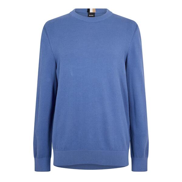 ボス メンズ アウター ニット・セーター Boss Men Ecaio-P Knitted Jumper Open Blue ブルー