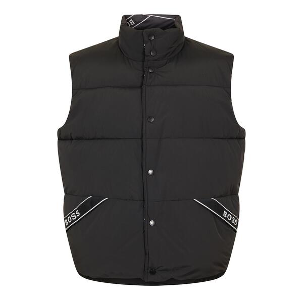 主任者 メンズ アウター より良い ジレ Boss Men\u0027s OriokHc Gilet Black 黒いこと