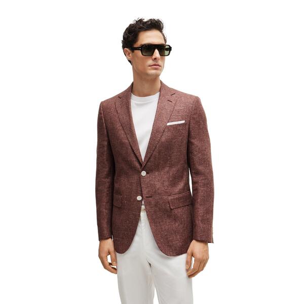 ボス メンズ アウター ジャケット・ブルゾン Boss Men's Hutson Formal Jacket Open Brown ブラウン