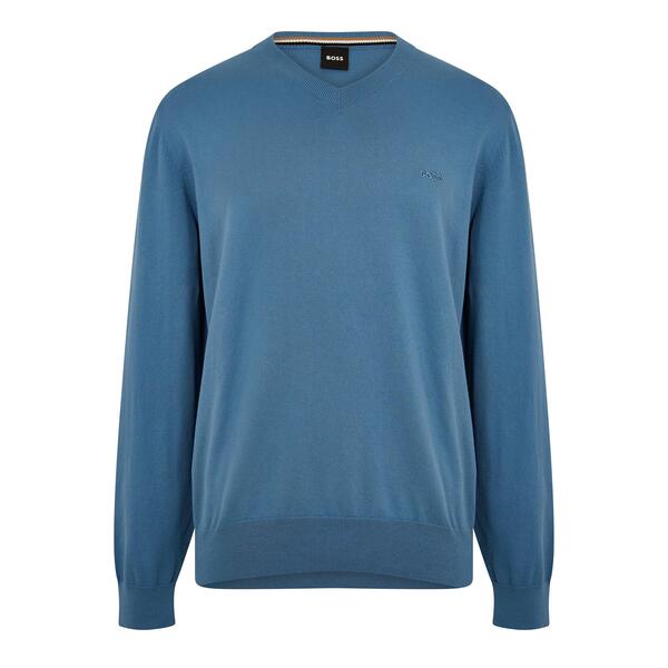 元締め メンズ アウター パーカー・スウェット 編み物 Boss Men\u0027s Pacello Knitted Hoodie Pastel Blue 青み