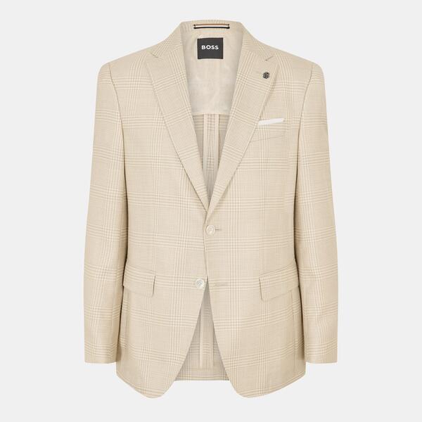 ボス メンズ アウター ジャケット・ブルゾン Boss Men's Hutson Formal Jacket Open White ホワイト