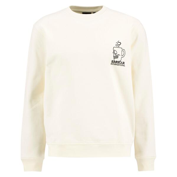 バブアー メンズ アウター パーカー・スウェット プルオーバー グラフィック Barbour International Menstaithes Graphic Sweatshirt Whspr Wht WH32