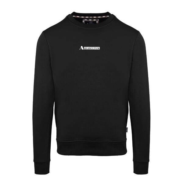 アクアスキュータム メンズ アウター パーカー・スウェット シャツ Aquascutumen's Round Neck Crew Sweatshirt Black ブラック