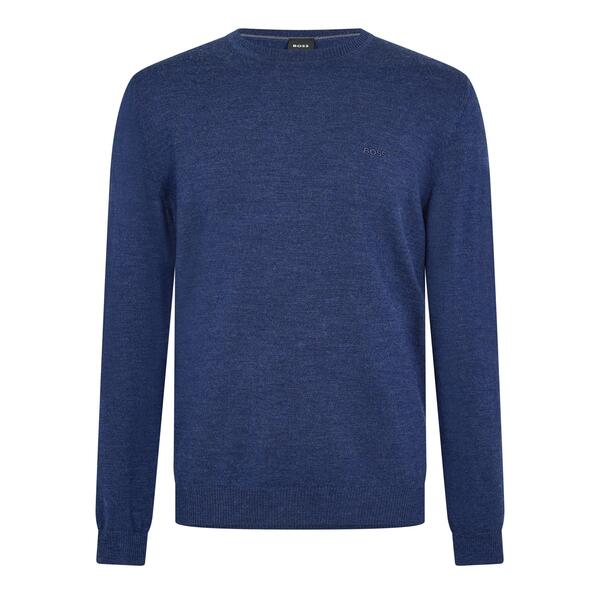 元締め メンズ アウター パーカー・スウェット プルオーバー Boss Men\u0027s Bagritte-E Crew Sweatshirt Medium Blue 青み