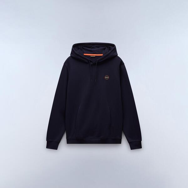 ナパピリ メンズ アウター パーカー・スウェット Napapijri Badge Hoodie Mens Blue Marine 青色
