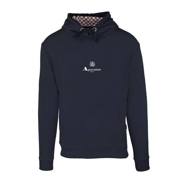 アクアスキュータム メンズ アウター パーカー・スウェット Aquascutumen's Hooded Sweat Pull Over Hoodie Navy ネイビー｜ReVida 店