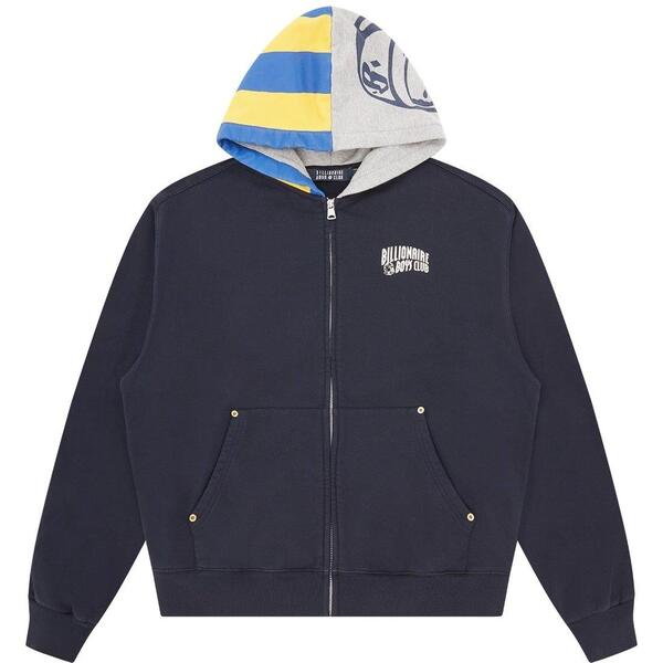 ビリオネアボーイズクラブ メンズ アウター パーカー・スウェット パッチワーク Billionaire Boys Club Men's Patchwork Pull Over Hoodie Navy ネイビー|ReVida 店