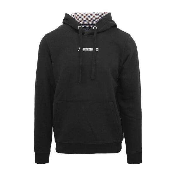 アクアスキュータム メンズ アウター パーカー・スウェット Aquascutumen's Hdy Sweat Pull Over Hoodie Black ブラック
