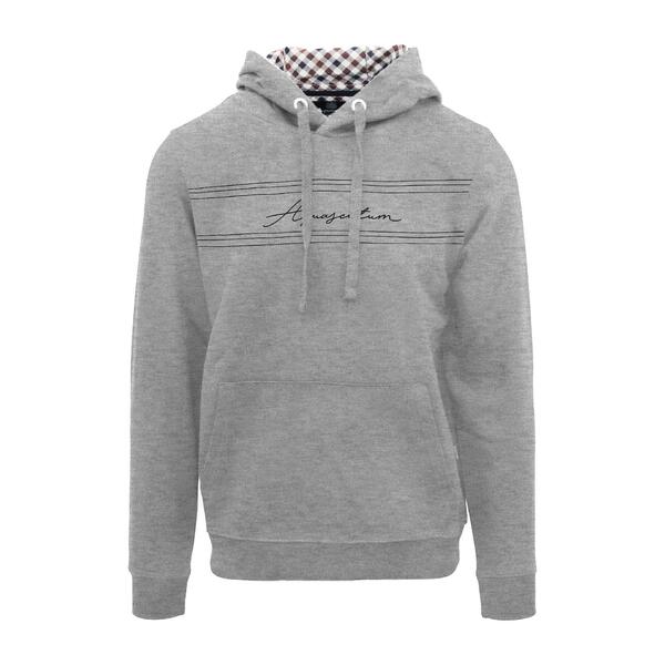 アクアスキュータム メンズ アウター パーカー・スウェット Aquascutumen's Hdy Sweat Pull Over Hoodie Grey グレー｜ReVida 店