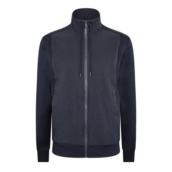 ボス メンズ アウター パーカー・スウェット Boss Men's P Shepherd Short Sleeve Zip Hoodie Dark Blue ブルー