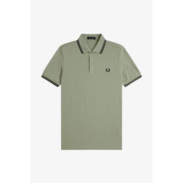 フレッドペリー メンズ トップス Tシャツ ポロシャツ Fred Perry Short Sleeve Twin Tipped Polo Shirt Seagrass R26