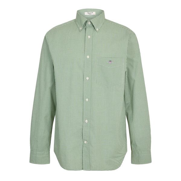 ガント メンズ トップス プルオーバー ギンガム読み合わせる ギンガム Gant Men\u0027s Gingham Long Sleeve Patterned Shirt Herb Green 354 緑であること