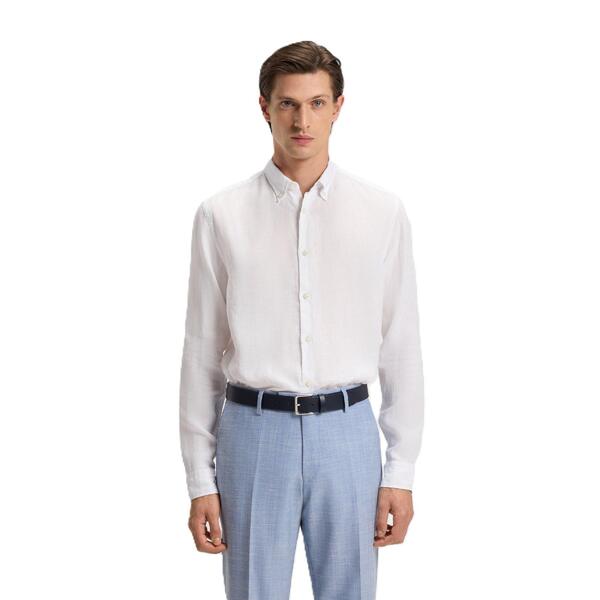ボス メンズ トップス シャツ オックスフォード Boss Men's Liam Long Sleeve Oxford Shirt White ホワイト 21,226円