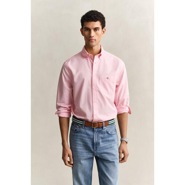 ガント メンズ トップス プルオーバー レギュラー填まる Gant Regular Fit Poplin Shirt Washed Pink 666 サクラ色