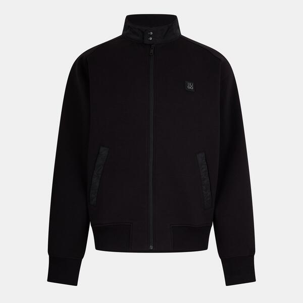 フューゴ メンズ アウター ジャケット・ブルゾン Hugo Men's Diwano Red Full Zip Jacket Black ブラック