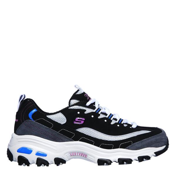 スケッチャーズ レディース シューズ スニーカー Skechers Women's DLites1 Classic Low-Top Trainers Black/Blue ブラック