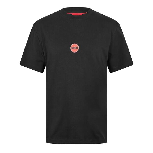 フューゴ メンズ トップス Tシャツ Hugo Men's Derdcho Short Sleeve T-Shirt Black ブラック