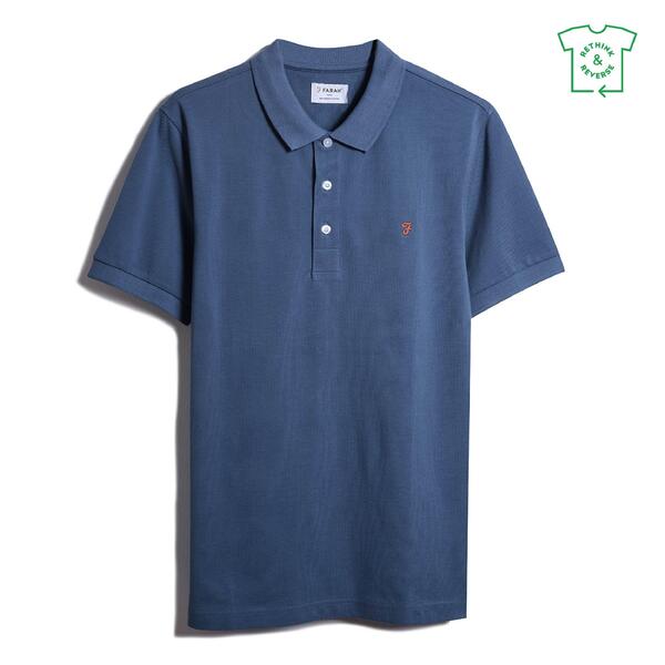 ファーラー メンズ トップス Tシャツ ポロシャツ Farah Short Sleeve Polo Shirt Caribbean Blue ブルー