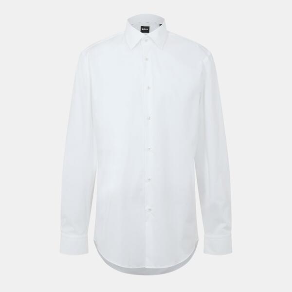 ボス メンズ トップス シャツ ニット 長袖 Boss Men's Hanknitted 214 Long-Sleeve Shirt White ホワイト