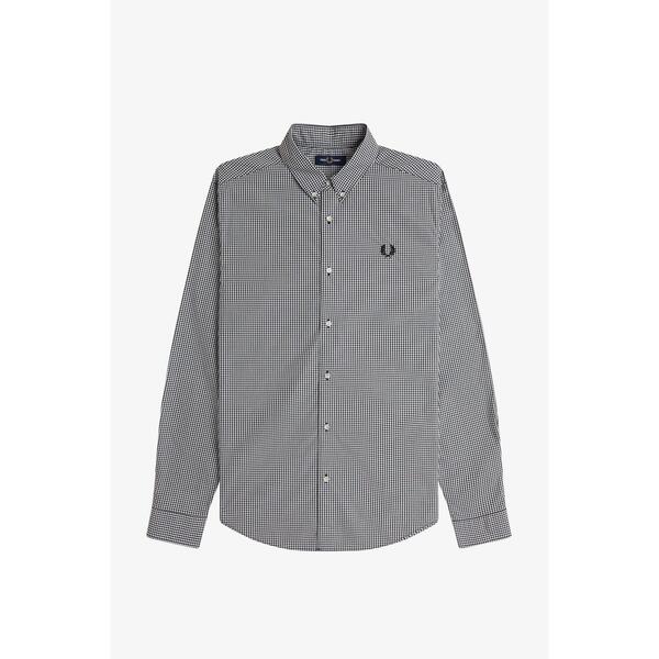 フレッドペリー メンズ トップス プルオーバー ギンガム読み合わせる ギンガム Fred Perry Fred Gingham Shirt 錫62 Black 102 黒いこと