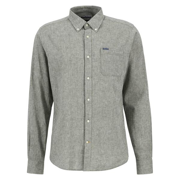 バブアー メンズ トップス シャツ Barbour Nelson Tailored Shirt Bleached Olive オリーブ