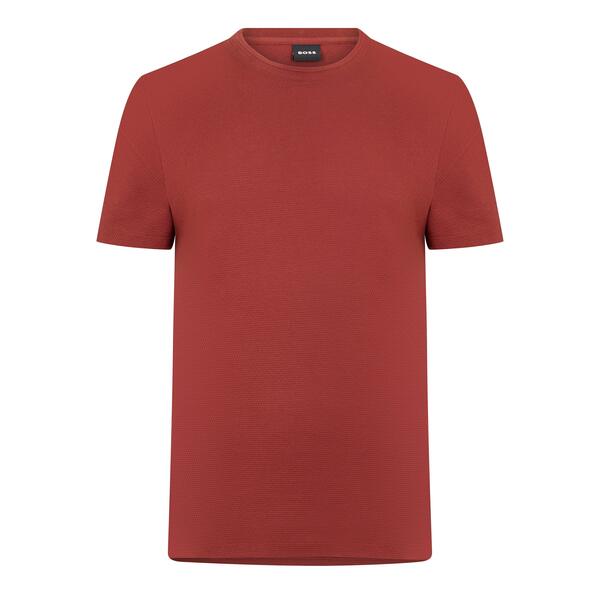 ボス メンズ トップス Tシャツ コットン Boss Men Tiburt Bubble Structure Cotton Short Sleeve T-Shirt Open Brown ブラウン
