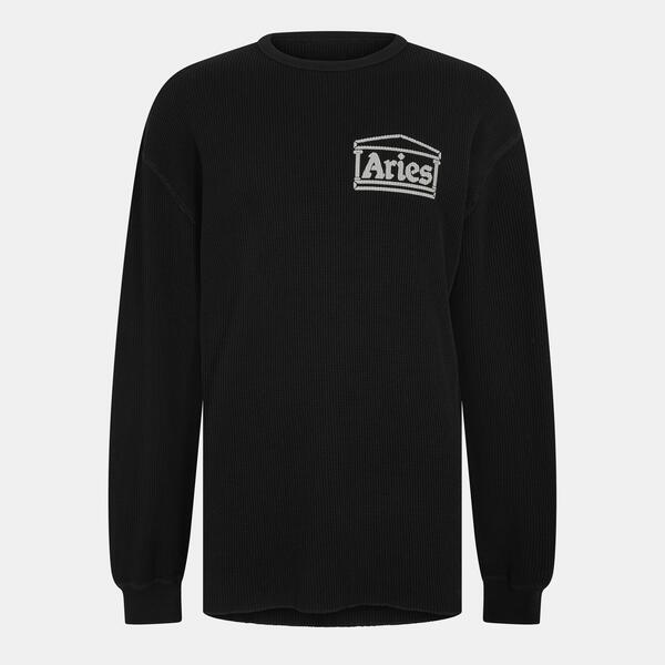 アリーズ メンズ トップス Tシャツ Aries Men's Temple Long Sleeve T-Shirt Black ブラック