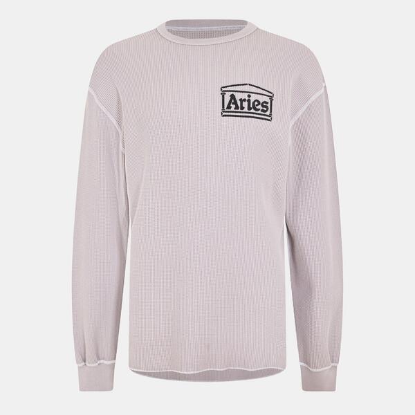 アリーズ メンズ トップス Tシャツ Aries Men's Temple Long Sleeve T-Shirt Grey グレー