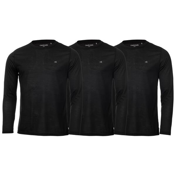 カルバンクラインゴルフ メンズ トップス プルオーバー Calvin Klein Golf CK G 3 Pk Ls Tee 錫00 Blk/Blk/Blk