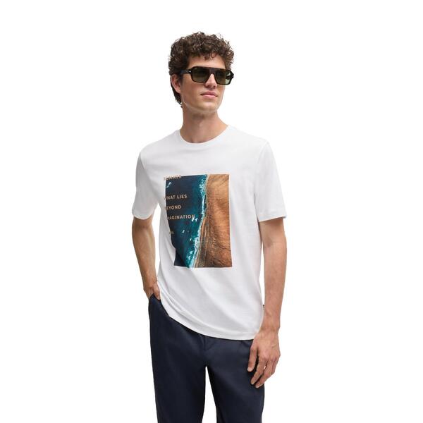 ボス メンズ トップス Tシャツ Boss Men Tiburt-Shirt White ホワイト