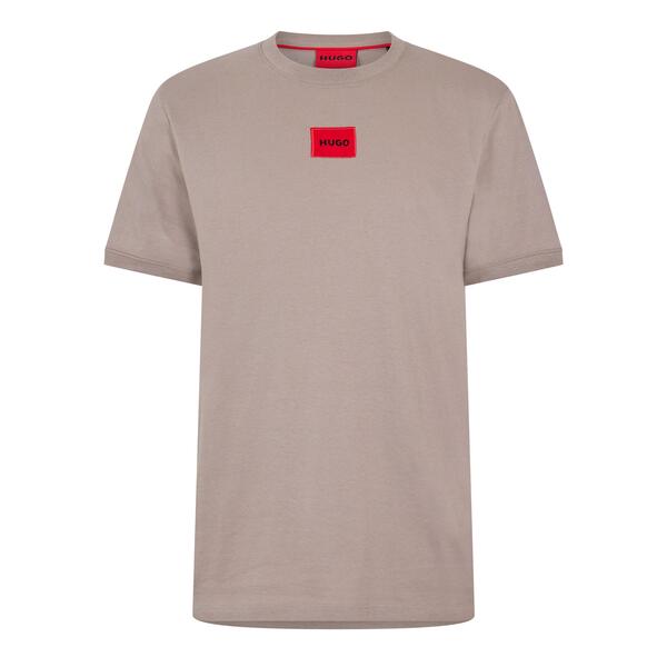 フューゴ メンズ トップス Tシャツ レギュラーフィット Hugo Mens Regular Fit Diragolino T-Shirt Brown 237 ブラウン｜ReVida 店