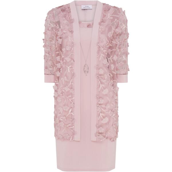 ジーナバッコーニ レディース アウター ジャケット・ブルゾン フラワー柄 フラワー Gina Bacconi Destiny Floral Applique Dress And Jacket Blush ブラッシュ
