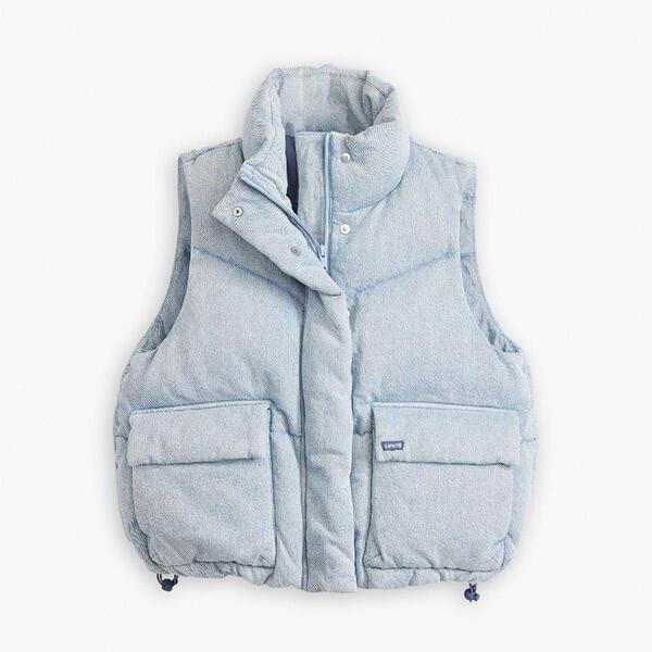 リーバイス レディース アウター ベスト ジレ Levis Women's Western Bubble Anthracite Gilet Celebr T Mmnt