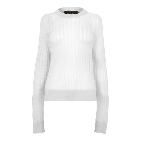 主任者 レディース アウター パーカー・スウェット プルオーバー Boss Women\u0027s Familiana Crew Sweatshirt Medium Grey 薄墨色