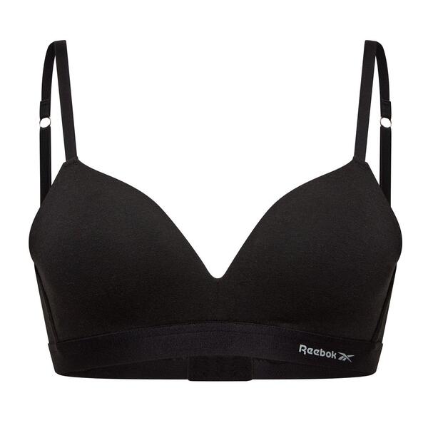 リーボック レディース アンダーお召しもの ブラ Reebok Womens Moulded Bramy Black 黒いこと ブラジャー-インナー・下着・ランジェリー