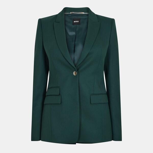 ボス レディース アウター ジャケット・ブルゾン Boss Women's Juicylara Formal Jacket Open Green グリーン