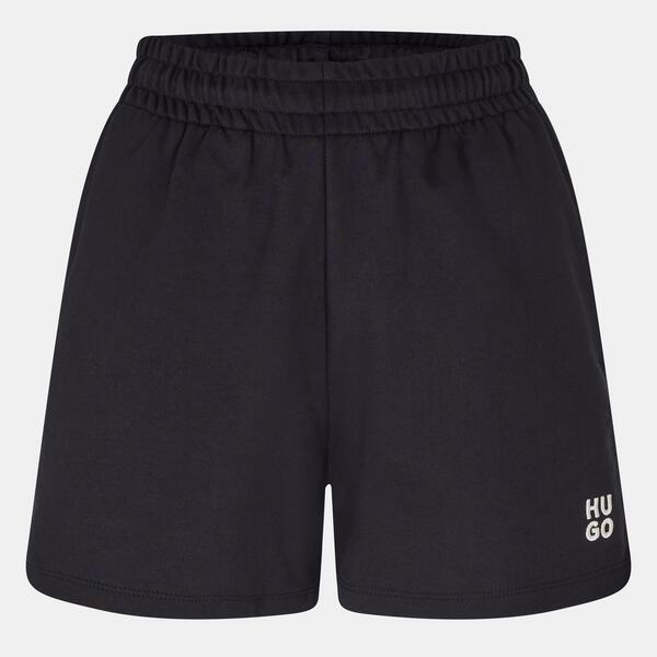 フューゴ レディース ボトムス カジュアルパンツ ショートパンツ フリース Hugo Women's Ninosta Fleece Jogger Shorts Black 001 ブラック|ReVida 店