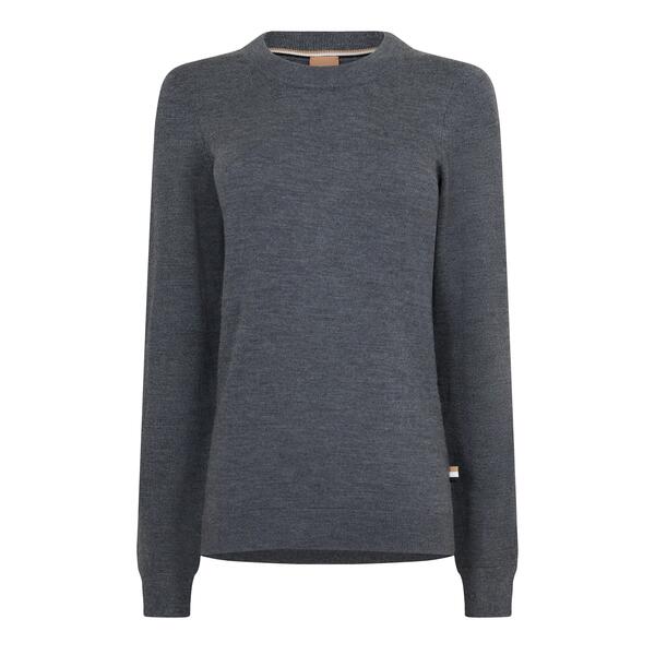 元締め レディース トップス ティーシャツ Boss Women\u0027s Fegano Long Sleeve T-Shirt Medium Grey 薄墨色 トップス-レディースファッション