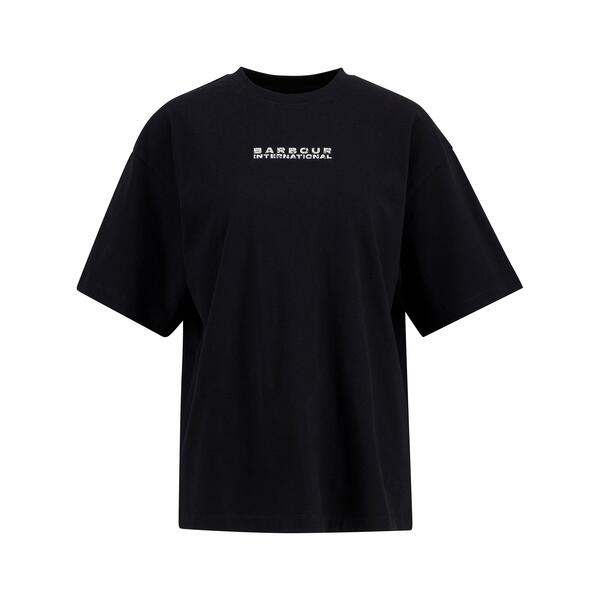 バブアー レディース トップス プルオーバー Barbour International Womensantana T-Shirt Black 黒いこと