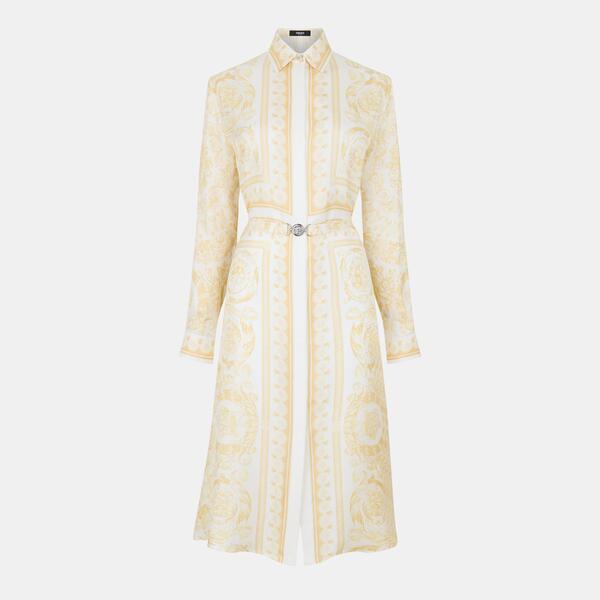 ヴェルサーチ レディース トップス プルオーバー Versace Women\u0027s Barocco Shirt Dress Washed Gold ゴールド