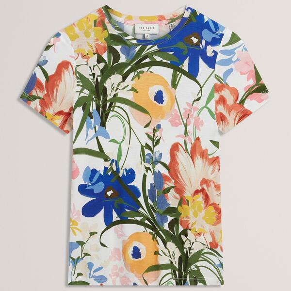 テッドベーカー レディース トップス Tシャツ Ted Baker Ted AOP Tee Ld63 White ホワイト｜ReVida 店