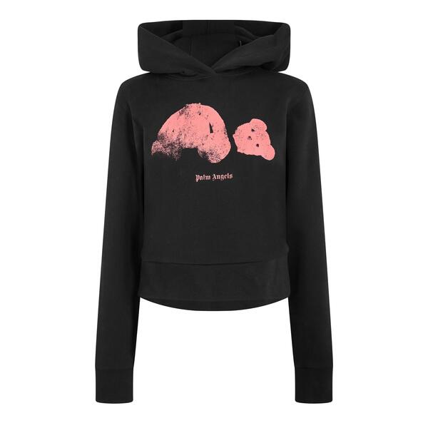 パーム・エンジェルス レディース アウター パーカー・スウェット Palm Angels Women\u0027s Kill Bear Pull Over Hoodie Blk/Pink さくら色