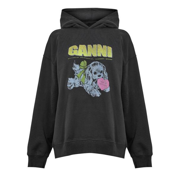 ガニー レディース アウター パーカー・スウェット クロップド Ganni Women\u0027s Isoli Ovrsze Cropped Hoodie Phantom
