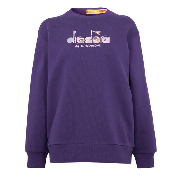ディアドラ レディース アウター パーカー・スウェット シャツ Diadora Women's Eye CrewSweat Crew Sweatshirt Purple Glass パープル