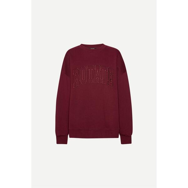 ローテート レディース アウター パーカー・スウェット シャツ Rotate Women's Iris Crew Sweatshirt Zinfandel