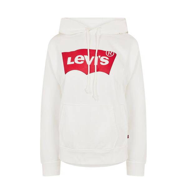 リーバイス レディース アウター パーカー・スウェット グラフィック Levis Women's Graphic Standard Pull Over Hoodie Core White ホワイト|ReVida 店